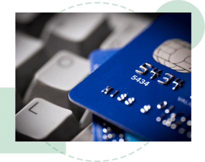 image of a credit card sitting on top of a keyword