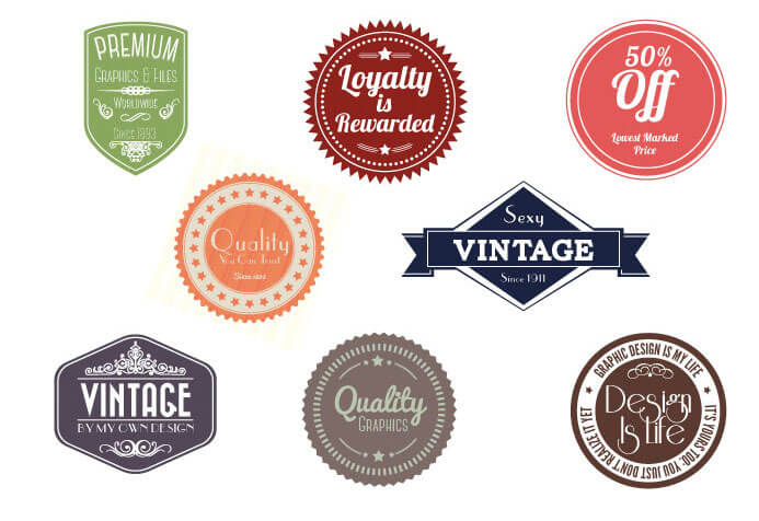 Free vintage badges