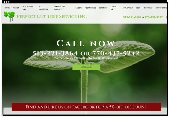 Perfect Cut Tree Services Website