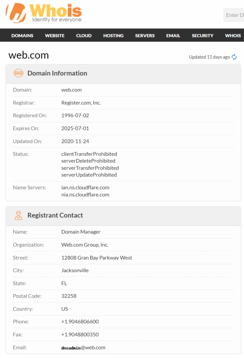 WHOIS Lookup for Canadian Domains