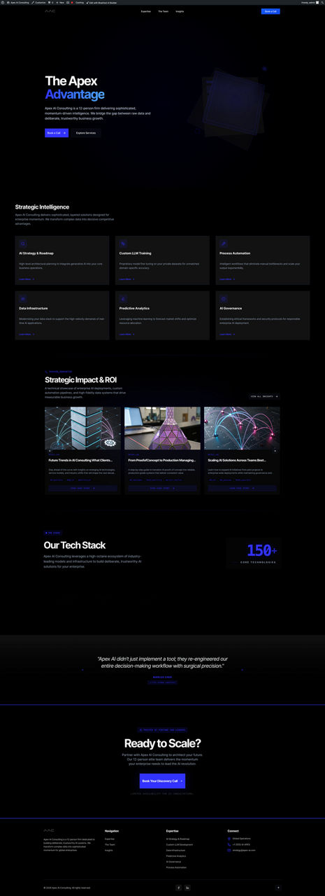 Professional Services website preview