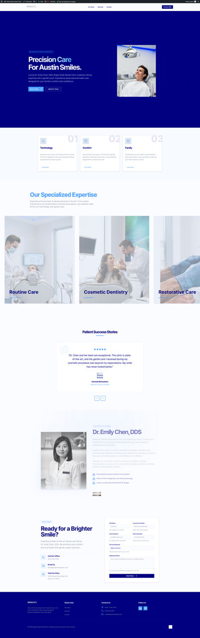 Professional Services website preview