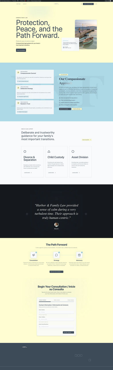 Professional Services website preview