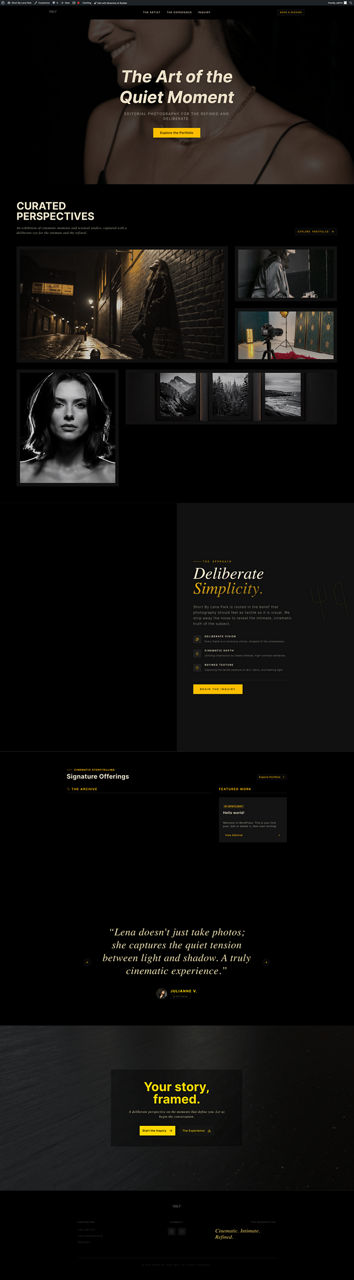 Professional Services website preview