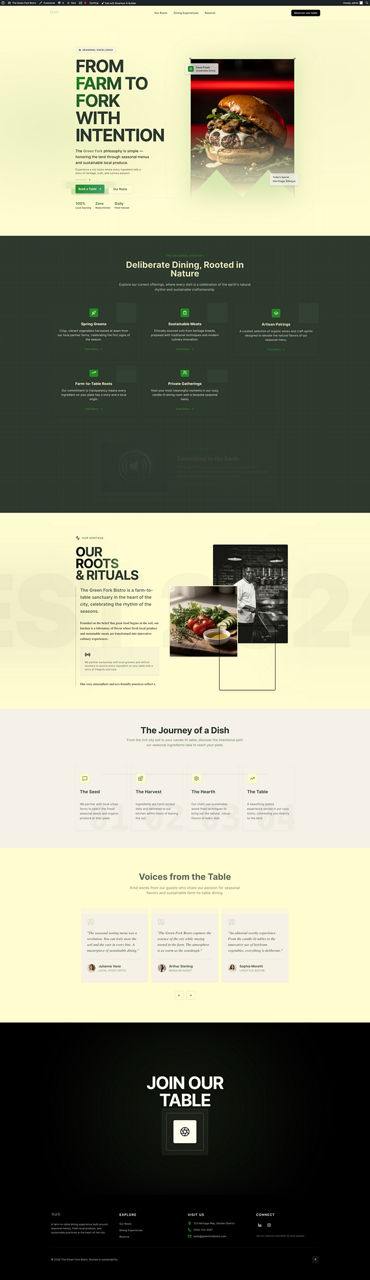 Modern Restaurant website preview