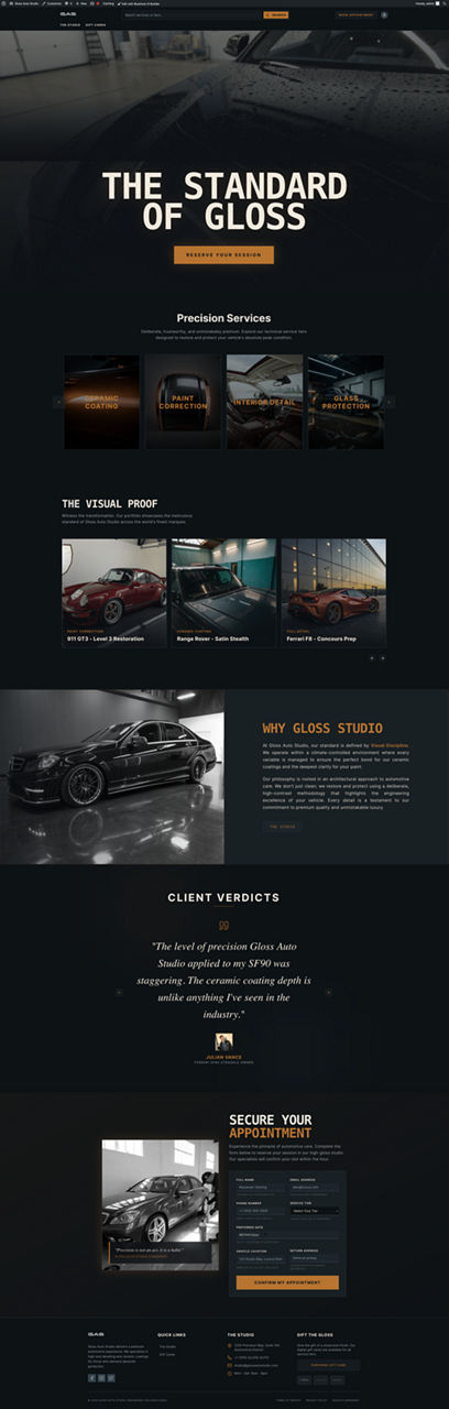 Professional Services website preview