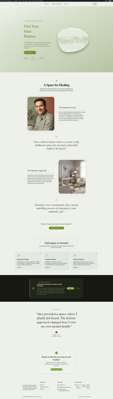 Professional Services website preview
