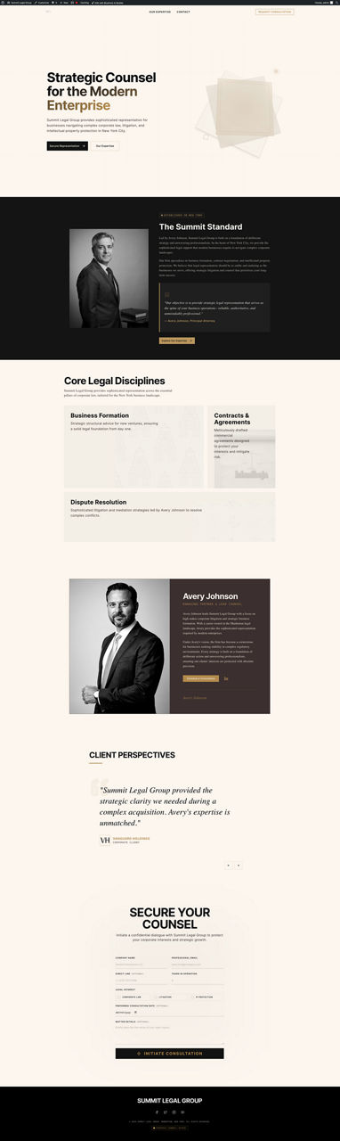 Professional Services website preview