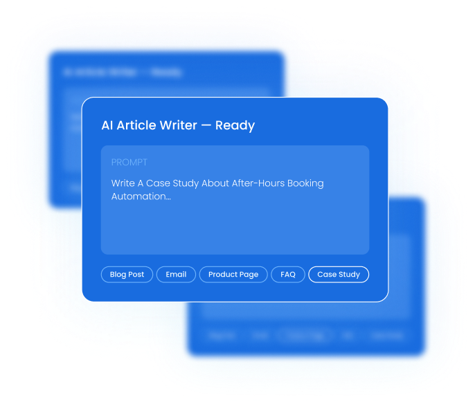 image showing AI prompt to "create a 10-slide marketing presentation for a local business, highlighting services"