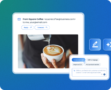 Image of a professional email being created
