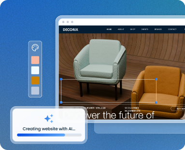 Image of website being designed with AI