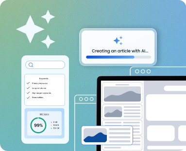 image showing how to create an article with AI