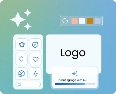 image showing how to create a logo with different color and font choices