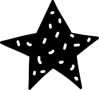 black decorative star