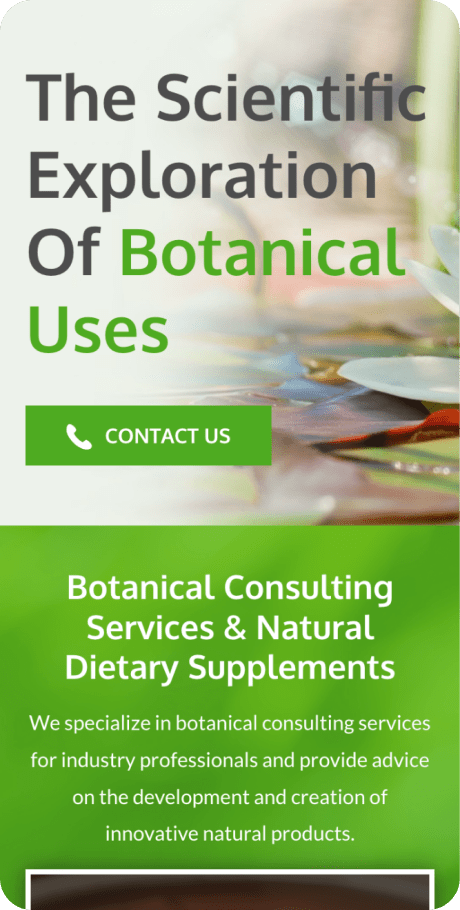 botanical website for mobile