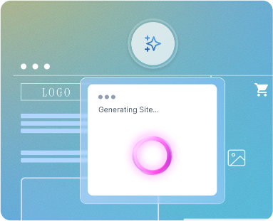 image of website being generated with ai