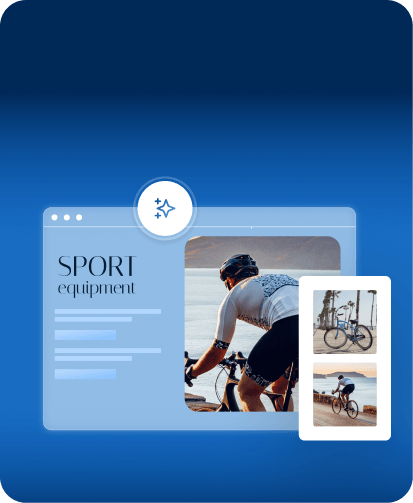 AI prompt generating a bicycle shop website