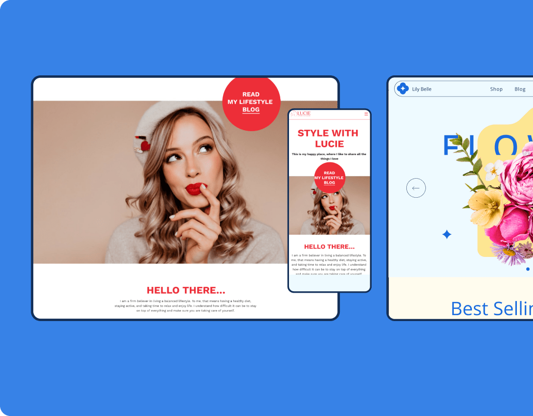 blog lifestyle in formato desktop e mobile