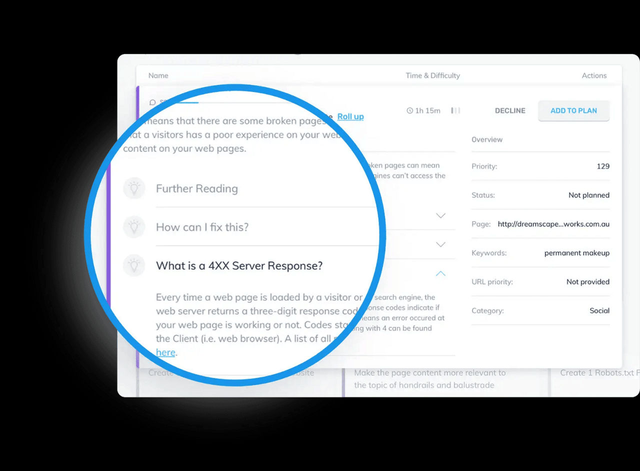 Clear SEO instructions