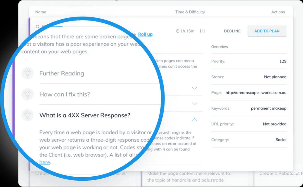 Easy SEO actions