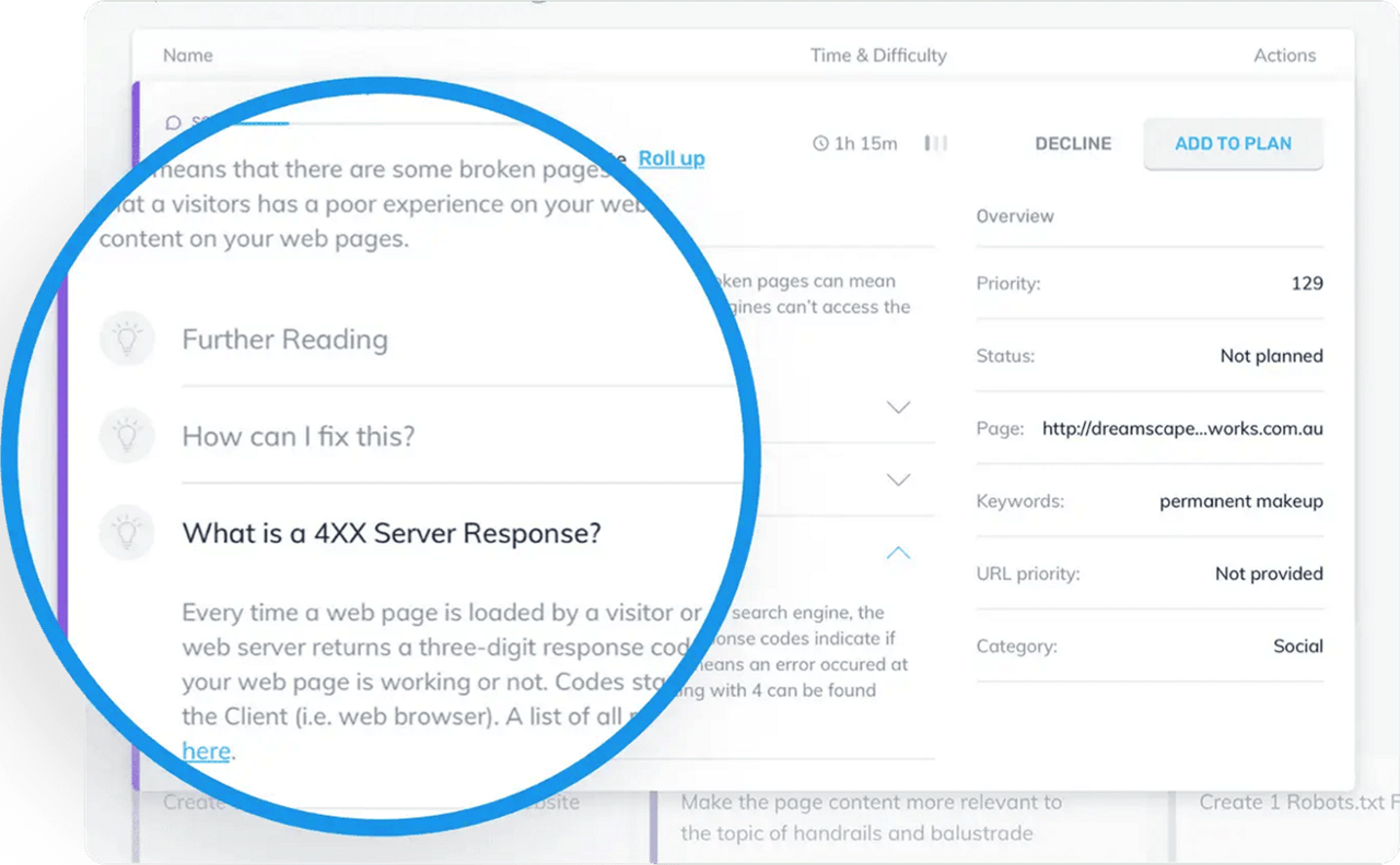 Easy SEO actions
