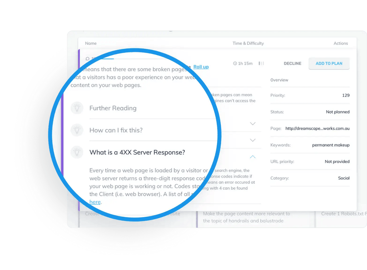 Clear SEO instructions