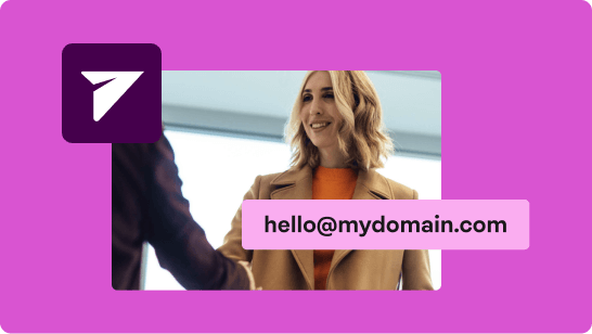 email address with profesional domain being selected