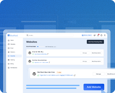 image showing different websites under the same account