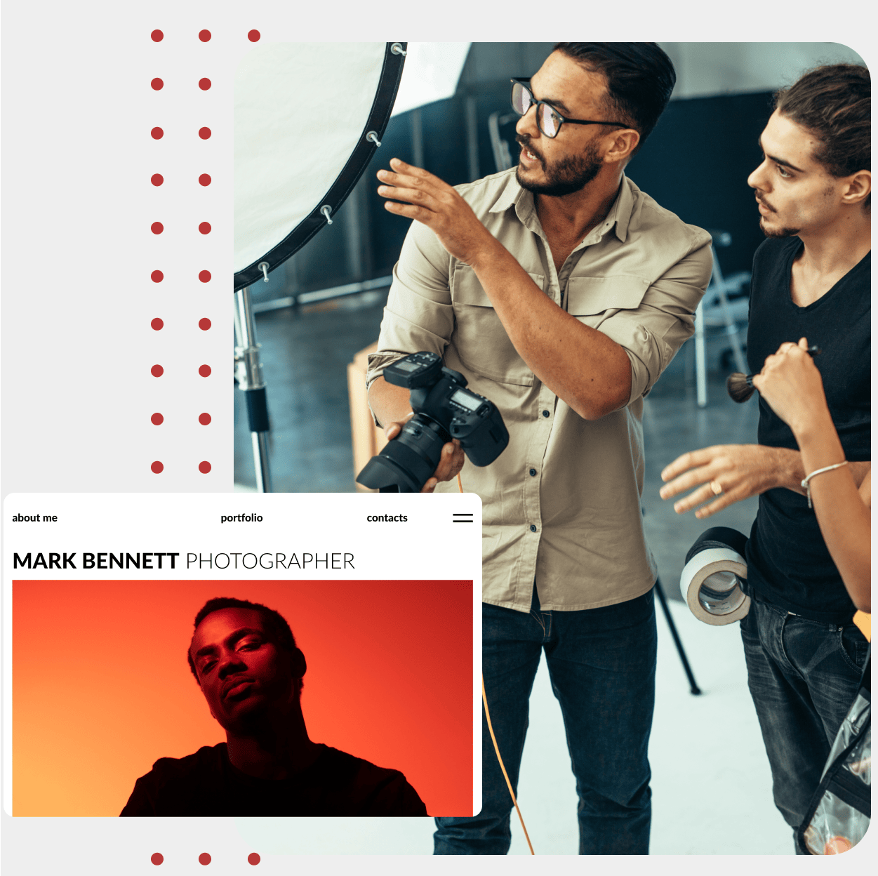 image of professional looking photography website