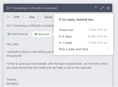 follow up reminders