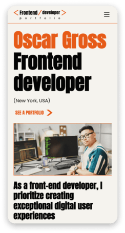 frontend developer website for mobile