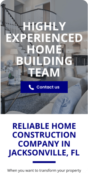 home building website on mobile