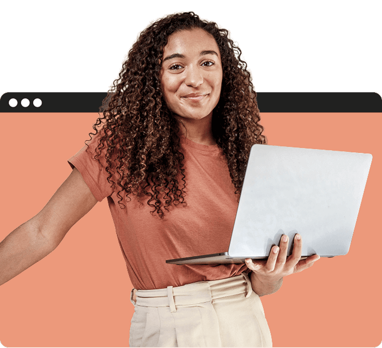 Girl with a laptop