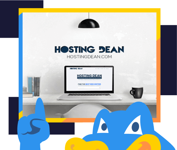 Hostgator cloud hosting illustration showing website with Hostgator logo