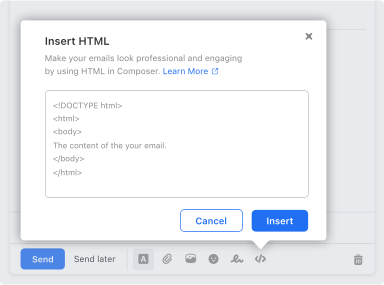 html template