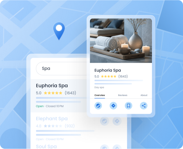 spa website being found on local search through SEO