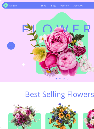 sito web del negozio di fiori