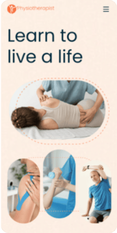 physiotherapy website for mobile
