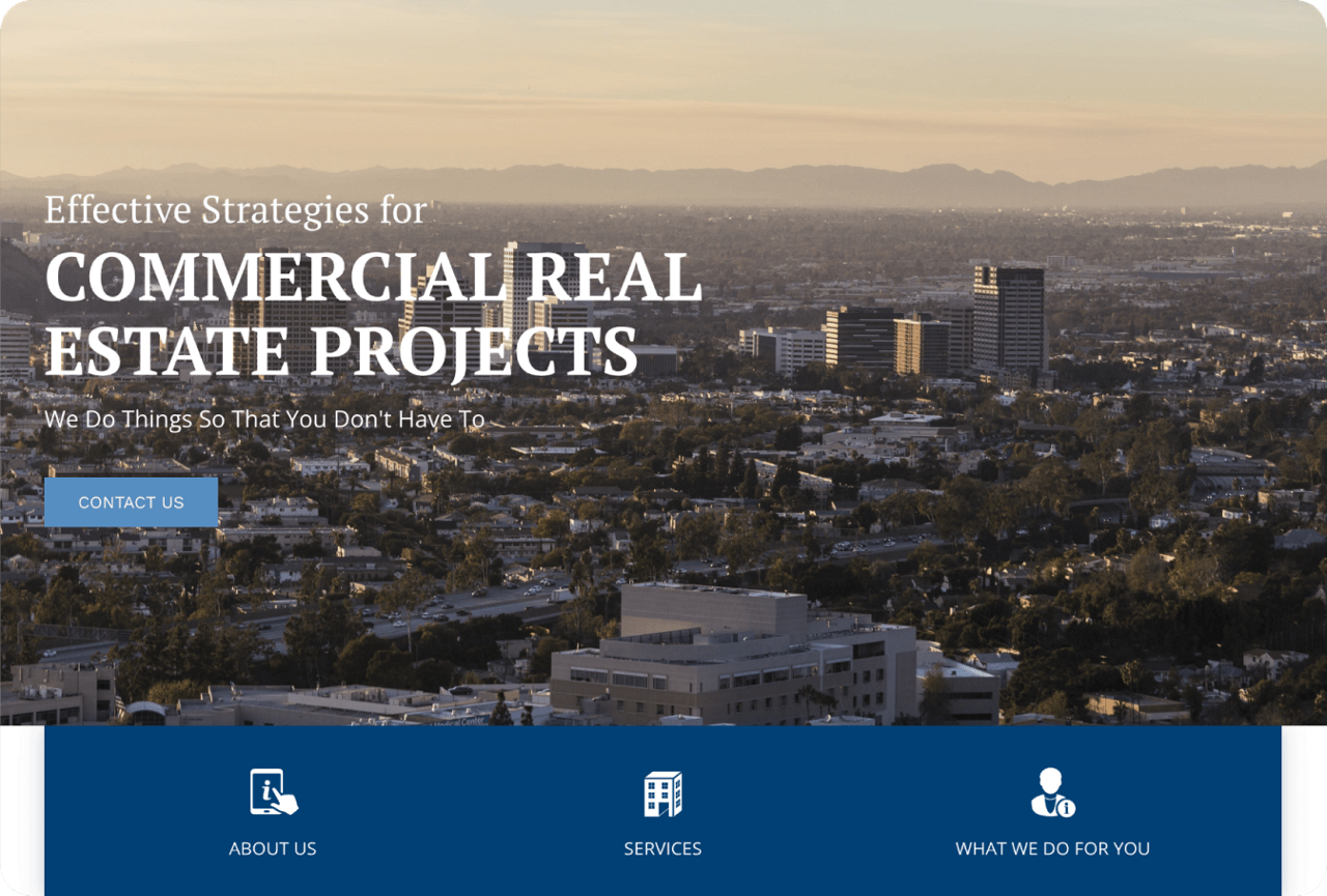real estate website on desktop