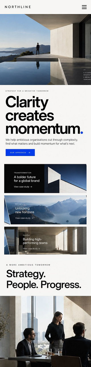 Northline — the same website on a phone