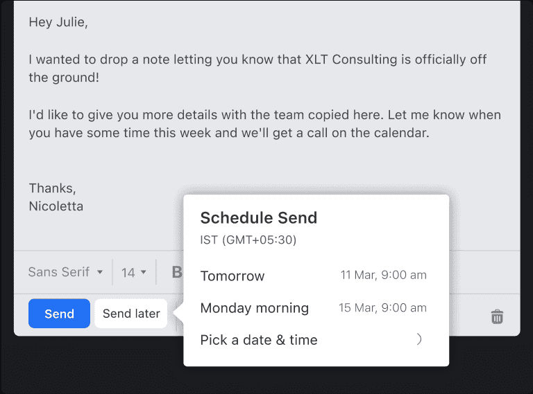Write Now, Send Later