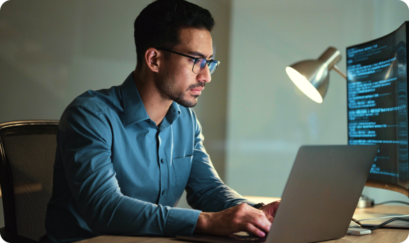 man on laptop