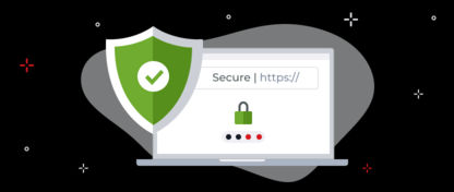 laptop showing secure website