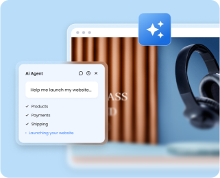 image of ai agent popup window to help launch website