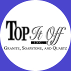 Top It Off Granite, Soapstone and Quartz - text logo saying Top it off