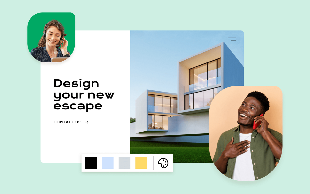 customer getting help building their website
