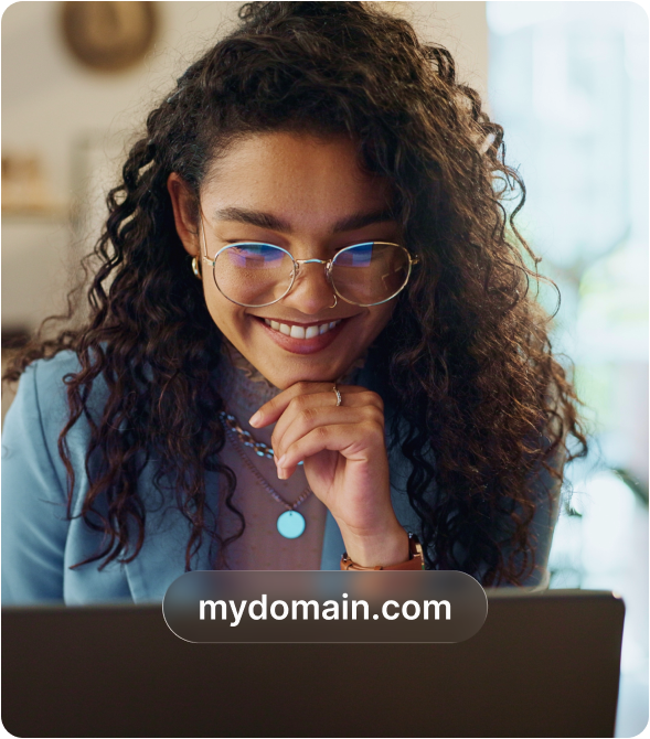 woman looking at the laptop