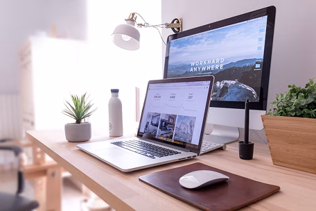Creator working on a laptop, ready to launch a new site